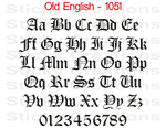 Old English Font #1051 - Custom Personalized Your Text Letters Preview