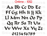Ontime Font #1052 - Custom Personalized Your Text Letters Preview