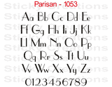 Parisan Font #1053 - Custom Personalized Your Text Letters Preview