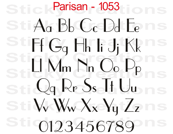 Parisan Font #1053 - Custom Personalized Your Text Letters Preview