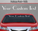 Parisan Font #1053 - Custom Personalized Your Text Letters Windshield Window Vinyl Sticker Decal Graphic Banner 36"x4.25"+