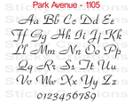 Park Avenue Font #1105 - Custom Personalized Your Text Letters Preview