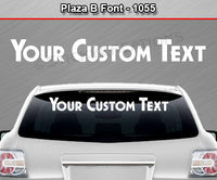 Plaza B Font #1055 - Custom Personalized Your Text Letters Windshield Window Vinyl Sticker Decal Graphic Banner 36"x4.25"+