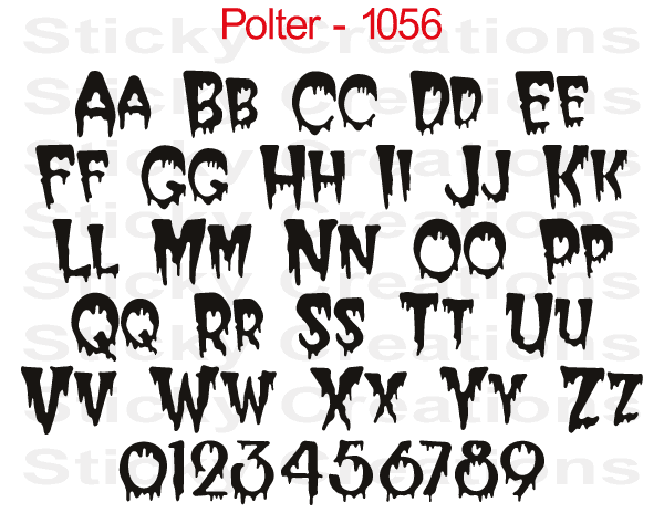 Polter Font #1056 - Custom Personalized Your Text Letters Preview
