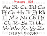 Pressure Font #1108 - Custom Personalized Your Text Letters Preview