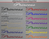 Princess - Altogscr Font - Windshield Window Vinyl Sticker Decal Graphic Banner Text Letters 36"x4.25"+