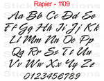 Rapier Font #1109 - Custom Personalized Your Text Letters Preview