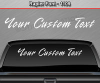Rapier Font #1109 - Custom Personalized Your Text Letters Windshield Window Vinyl Sticker Decal Graphic Banner 36"x4.25"+