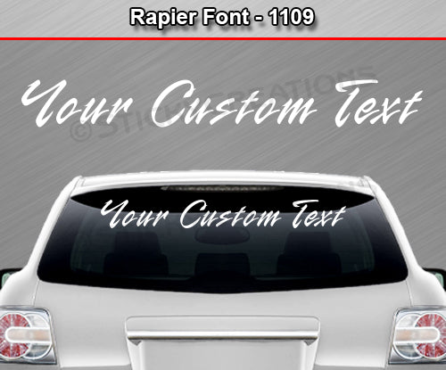 Rapier Font #1109 - Custom Personalized Your Text Letters Windshield Window Vinyl Sticker Decal Graphic Banner 36"x4.25"+