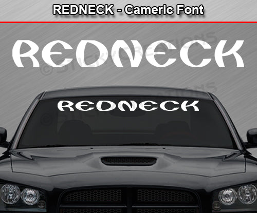 Redneck - Cameric Font - Windshield Window Vinyl Sticker Decal Graphic Banner Text Letters 36"x4.25"+