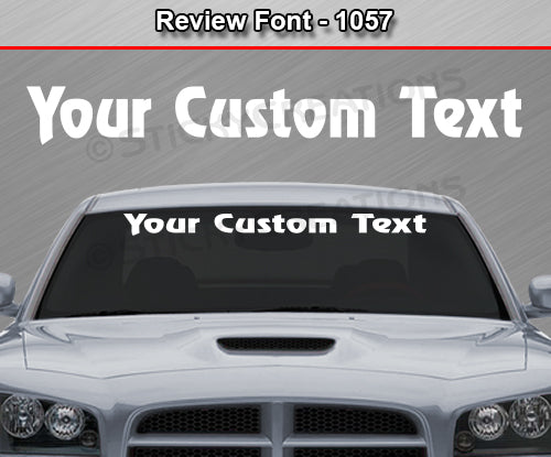 Review Font #1057 - Custom Personalized Your Text Letters Windshield Window Vinyl Sticker Decal Graphic Banner 36"x4.25"+