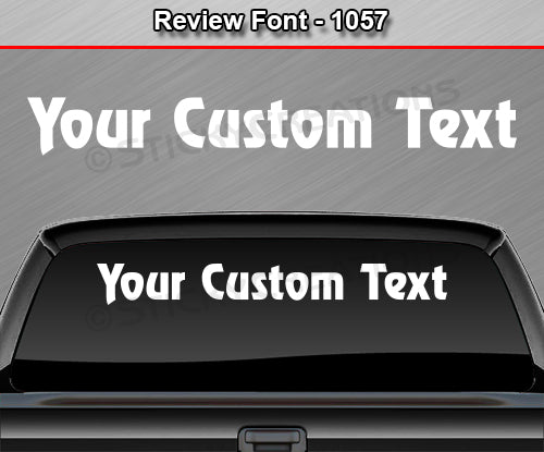 Review Font #1057 - Custom Personalized Your Text Letters Windshield Window Vinyl Sticker Decal Graphic Banner 36"x4.25"+