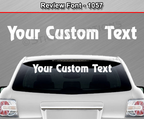 Review Font #1057 - Custom Personalized Your Text Letters Windshield Window Vinyl Sticker Decal Graphic Banner 36"x4.25"+