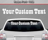 Rodeo Font #1058 - Custom Personalized Your Text Letters Windshield Window Vinyl Sticker Decal Graphic Banner 36"x4.25"+