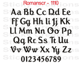 Roman Script Font #1110 - Custom Personalized Your Text Letters Preview