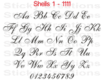 Shells 1 Script Font #1111 - Custom Personalized Your Text Letters Preview