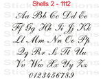 Shells 2 Script Font #1112 - Custom Personalized Your Text Letters Preview