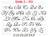 Shells 3 Script Font #1113 - Custom Personalized Your Text Letters Preview