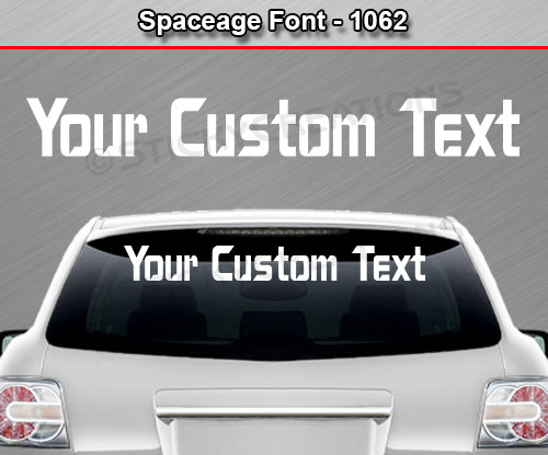 Spaceage Font #1062 - Custom Personalized Your Text Letters Windshield Window Vinyl Sticker Decal Graphic Banner 36"x4.25"+