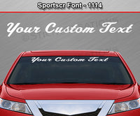 Sportscr Font #1114 - Custom Personalized Your Text Letters Windshield Window Vinyl Sticker Decal Graphic Banner 36"x4.25"+