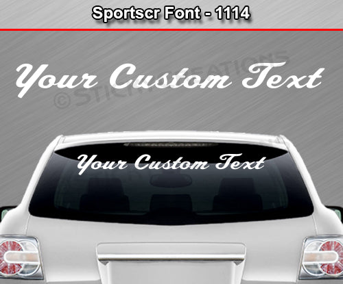 Sportscr Font #1114 - Custom Personalized Your Text Letters Windshield Window Vinyl Sticker Decal Graphic Banner 36"x4.25"+