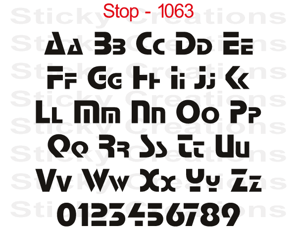 Stop Font #1063 - Custom Personalized Your Text Letters Preview
