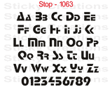 Stop Font #1063 - Custom Personalized Your Text Letters Preview