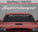 Supercharged - Rapier Font - Windshield Window Vinyl Sticker Decal Graphic Banner Text Letters 36"x4.25"+