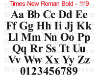 Times New Roman Bold Font #1119 - Custom Personalized Your Text Letters Preview